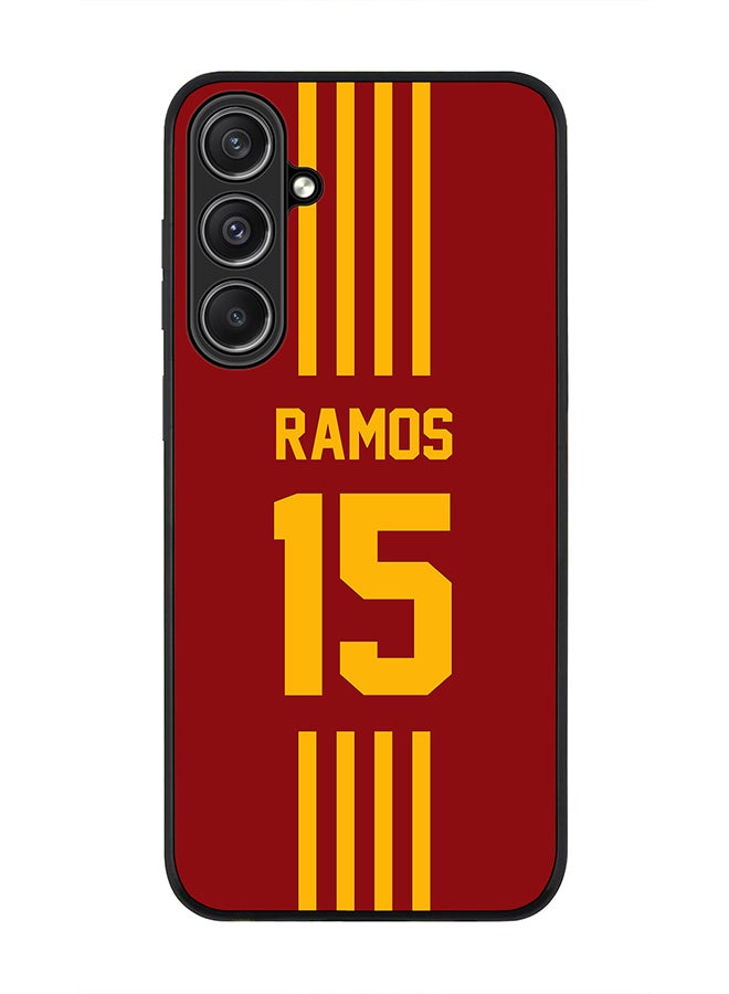 Stylizedd Rugged Black Edge case for Samsung Galaxy S23 FE, Custom Slim fit Thin Phone Case Cover - Football Team - Spain , Player Name - Ramos - Image 1