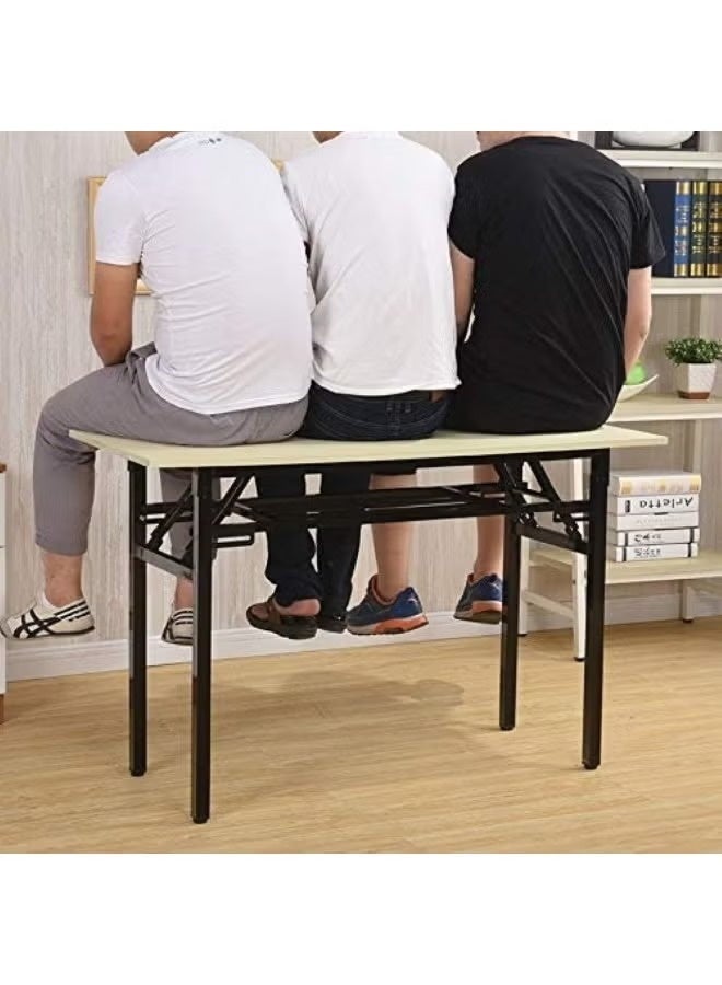 Huitich Multipurpose Wooden Foldable Desk – Single Layer White Oak (80 × 50 × 75 cm) - Image 3