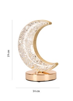 Hilalful HilalFul Crystal Crescent Table Lamp | Home Décoration | For Indoor Lighting of Bedroom, Living Rooms | Decorative Piece for Ramadan, Eid & Other Celebrations | Islamic Themed  - Image 3