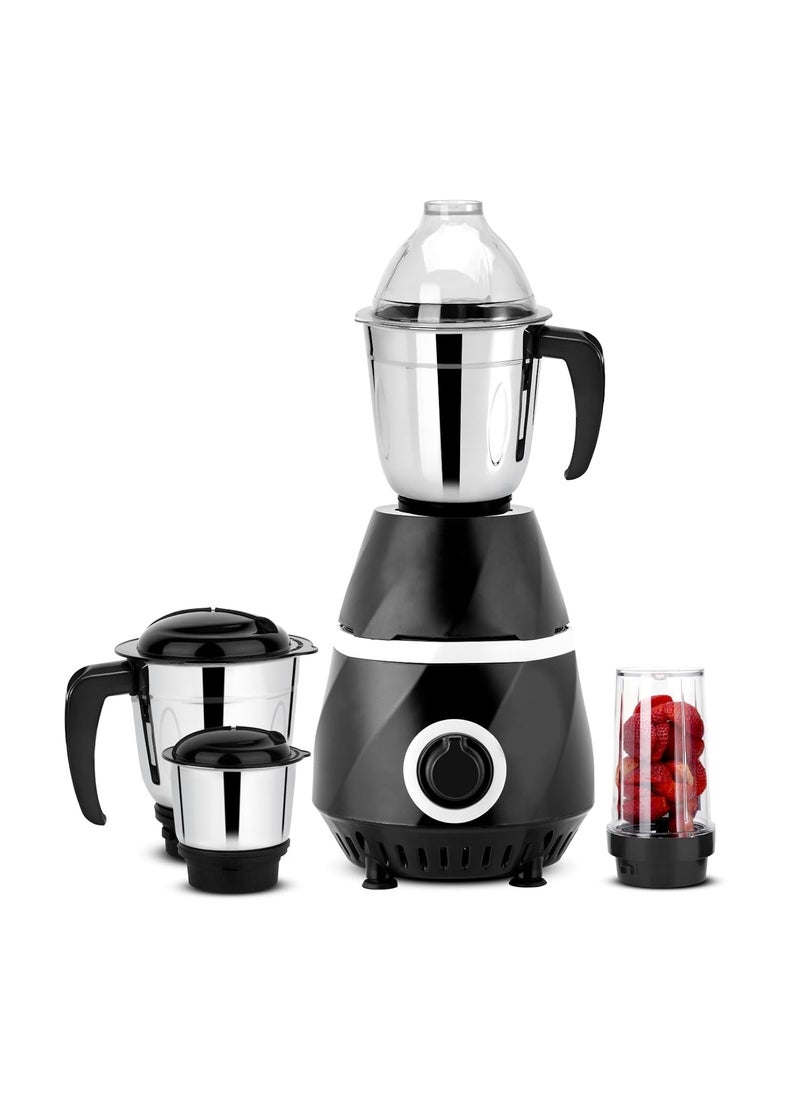 Orange Orange Elite Mixer Grinder 1000 watt 4 Jars Mixie with pulse mode (1 S.S Liquid Jar, 1 Smoothie jar, 1 Chutney jar, 1 S.S Dry Jar)/ Shock Proof ABS Body/Stable Anti-Skid base  - Image 1