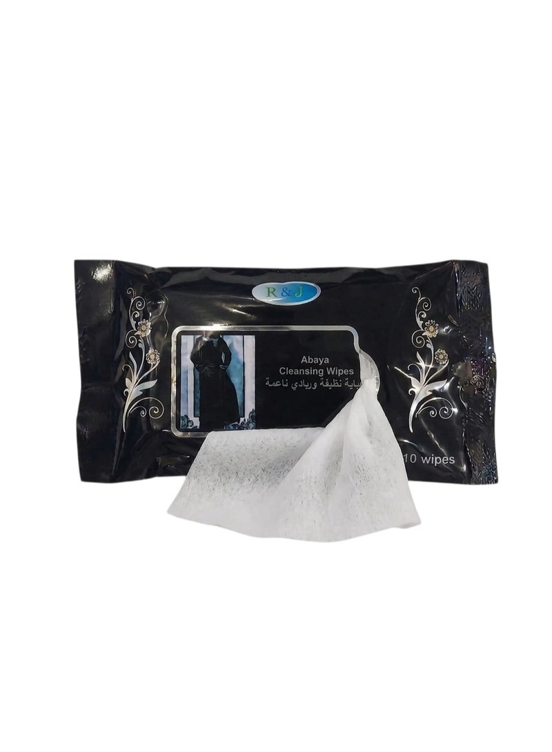 Wet wipes for cleaning abayas, consisting of 60 wipes, 6 packs of 10 wipes each. - Image 2