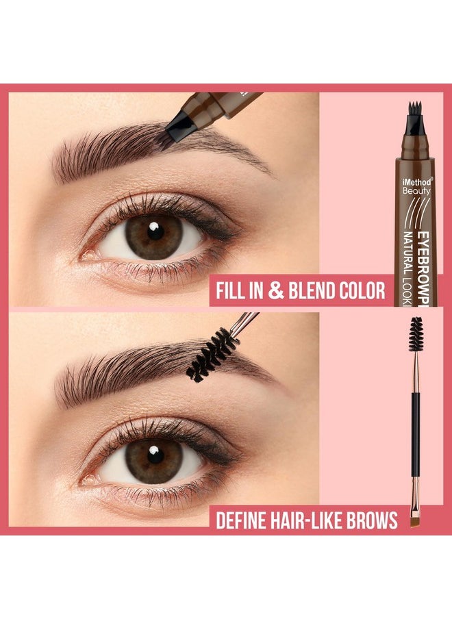 Eyebrow Pen - Eyebrow Pencil Magical Upgraded Eye Brow Pencils For Women With 4 Fork Tip & Spoolie Brush For Hair-Like Natural Brows, Last All-Day, Microblading Eyebrow Pen, Light Brown - pzsku/Z53AC7F27B5FEA2B1B8C9Z/45/_/1733729710/0dd3d64b-1982-4744-867e-a37900c3f57a