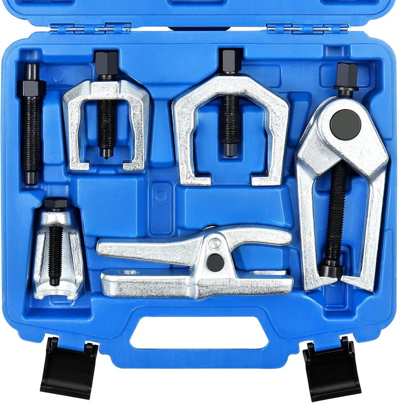 YSTOOL Front End Service Tool Set - 5 PCS Automotive Ball Joint Separator & Tie Rod End Puller Kit with Blue Case - Image 1