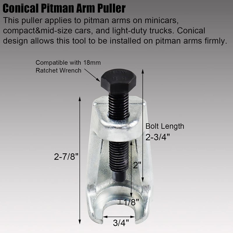 YSTOOL Front End Service Tool Set - 5 PCS Automotive Ball Joint Separator & Tie Rod End Puller Kit with Blue Case - Image 5