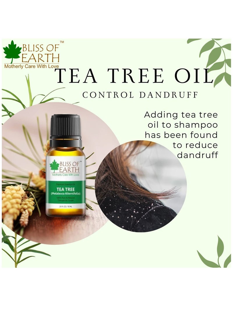 BLISS OF EARTH 100% Pure TEA TREE Australian Essential Oil, 10ml  - Image 2