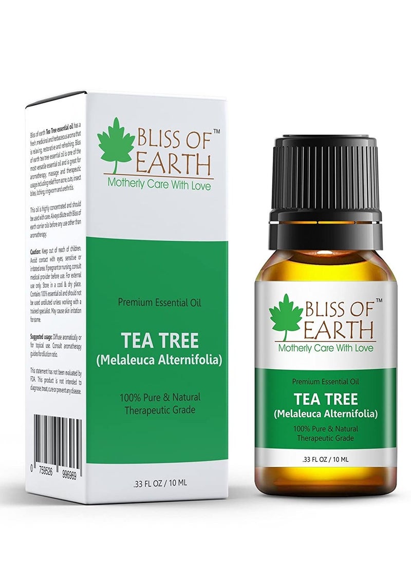 BLISS OF EARTH 100% Pure TEA TREE Australian Essential Oil, 10ml  - Image 1