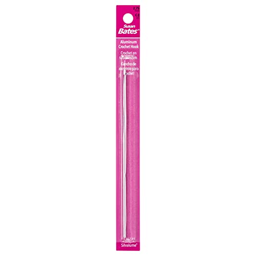 Susan Bates 5-1/2-Inch Silvalume Aluminum Crochet Hook, 2.75mm, Silver Pink - Image 5