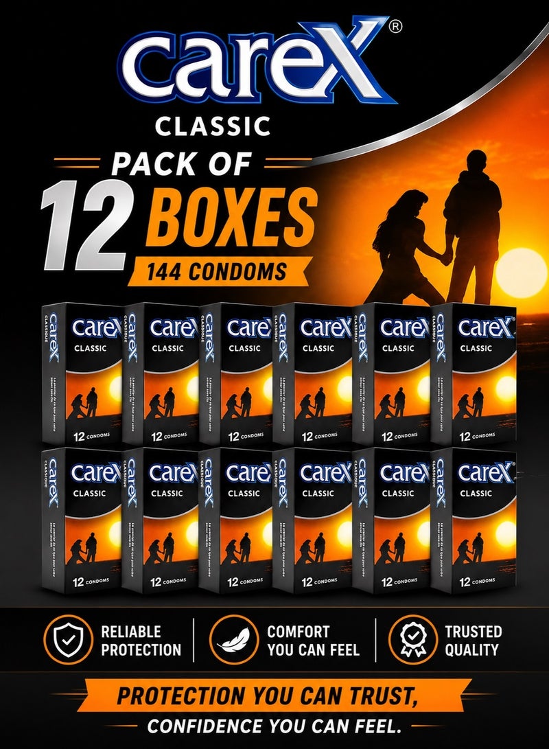 careX Pack Of 12 Boxes Classic Condoms - Image 1