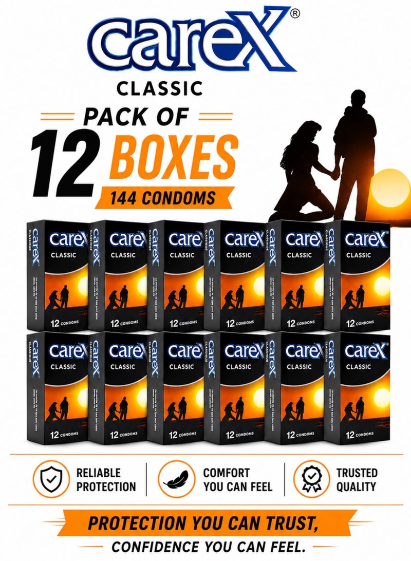 careX Pack Of 12 Boxes Classic Condoms - Image 1