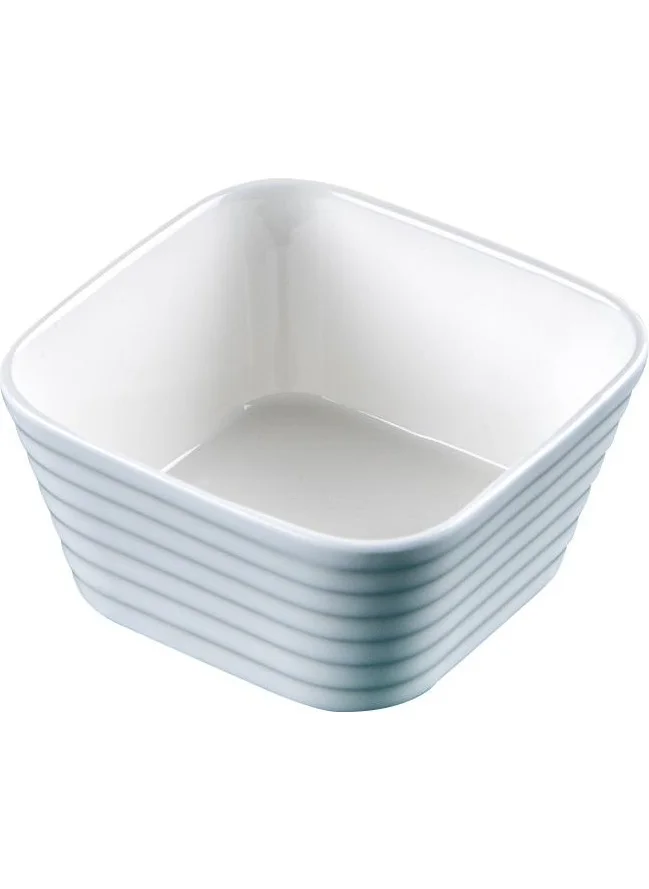 Acar Bianco Perla Porcelain Square Bowl - 9 cm