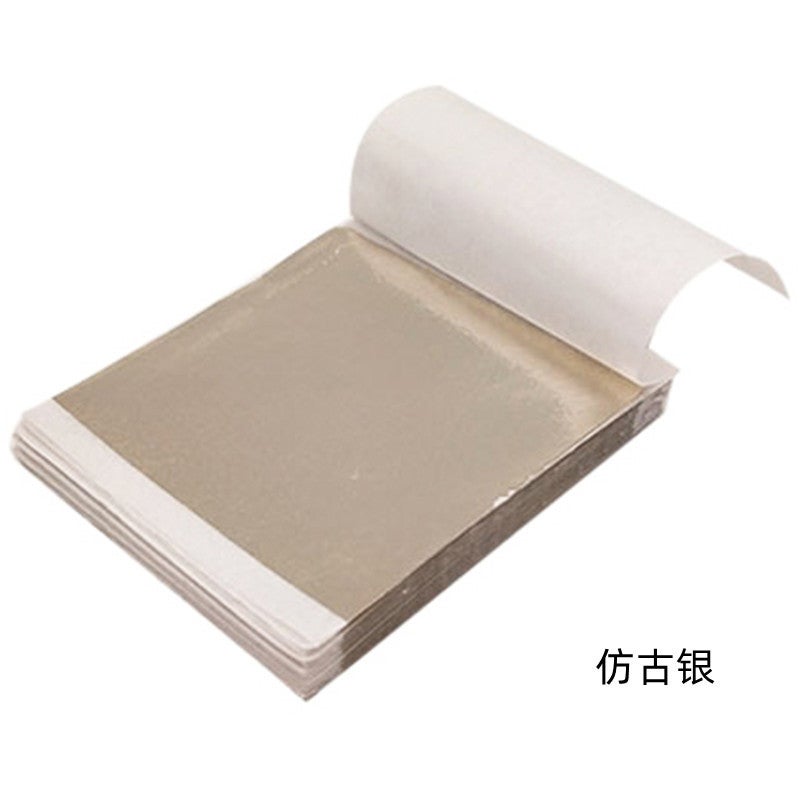 Taiwan Gold Foil Paper Buddha Statue Gold Foil Paper Glue Color Foil Furniture Lighting Crafts 100 Sheets Of Electrochemical Aluminum - Image 1