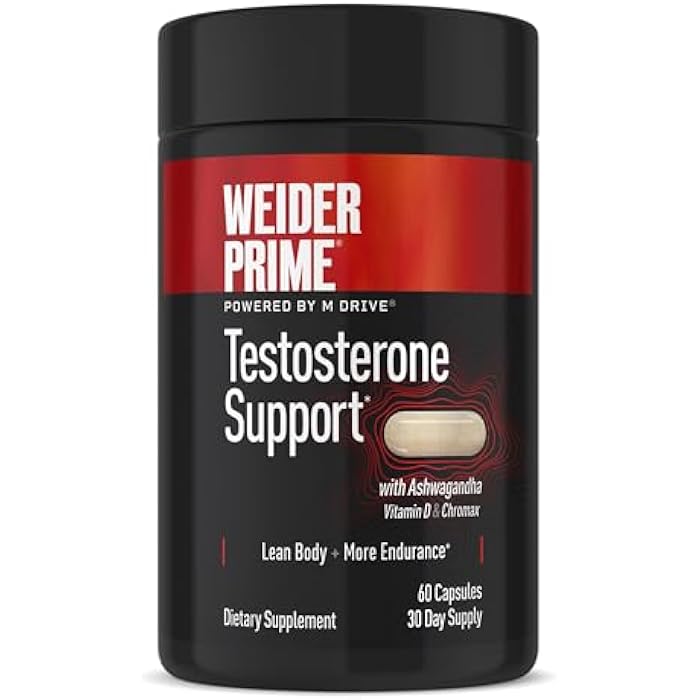 Weider Prime | Support for Men | - Supports Energy, Strength, Focus, Stress, Lean Muscle - 60 Capsules - Image 1