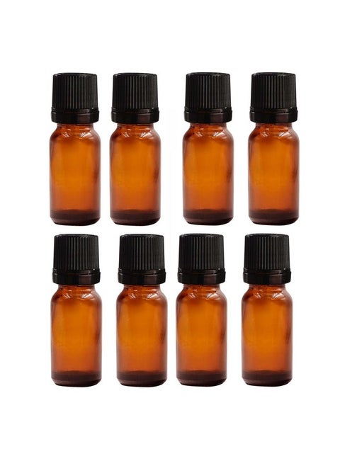 Pure Source India Empty 15 ML Amber Glass Bottle With Leak-Proof Euro Dropper And Cap With Seal,Suitable To Store Essential Oil,Medicine Etc...(Set of 6 Pcs)