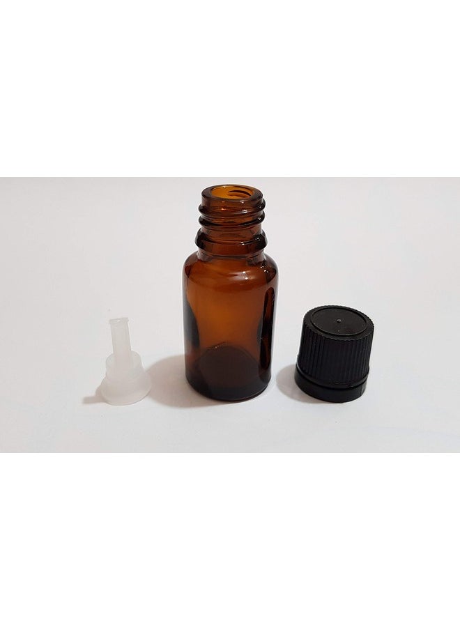 Pure Source India Empty 15 ML Amber Glass Bottle With Leak-Proof Euro Dropper And Cap With Seal,Suitable To Store Essential Oil,Medicine Etc...(Set of 6 Pcs)