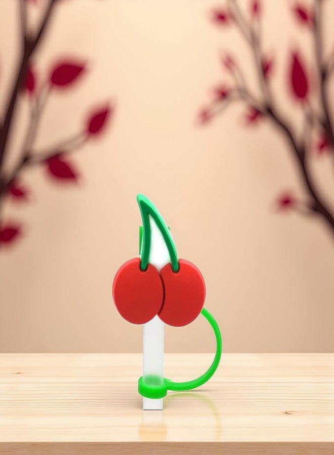 غطاء ماصة على شكل كرز أحمر من وينتويناب، 8 مم، غطاء سيليكون لطيف لماصة كوب ستانلي، ماصة شرب مقاومة للغبار، أغطية ماصة قابلة لإعادة الاستخدام، موزعات ماصة للشرب - Image 5