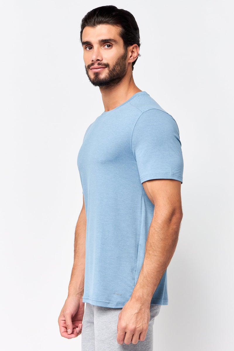MOTION Men Sportswear Fit Short Sleeve Outdoor T-Shirt, Slate Blue - Image 3