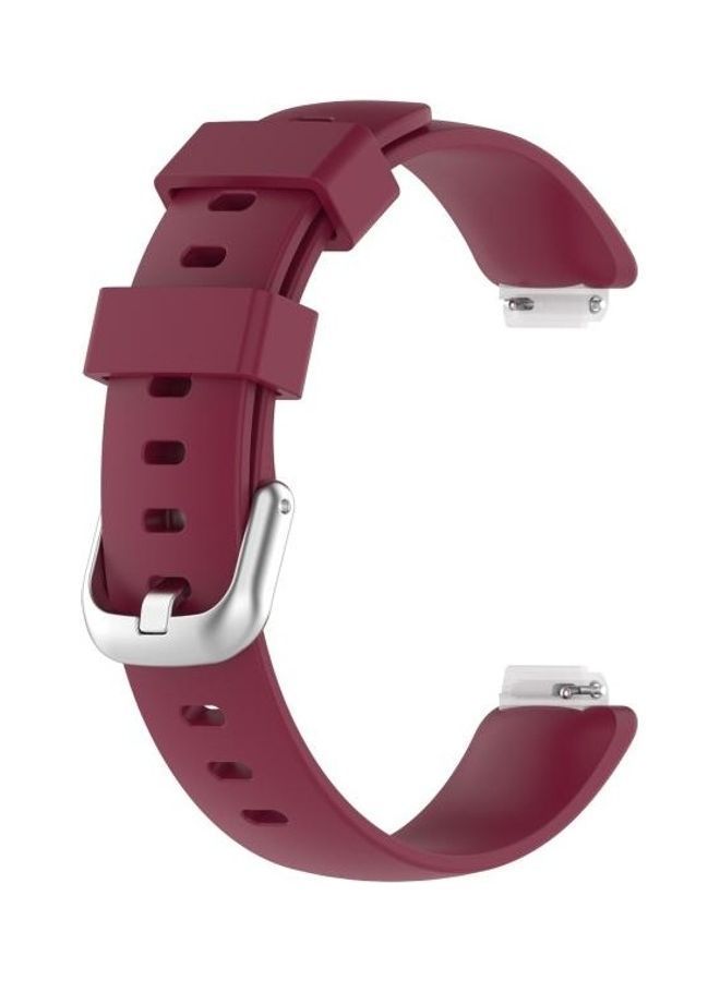 NIBEMINENT TPE Replacement Strap For Fitbit Inspire 2 Wine Red - Image 1