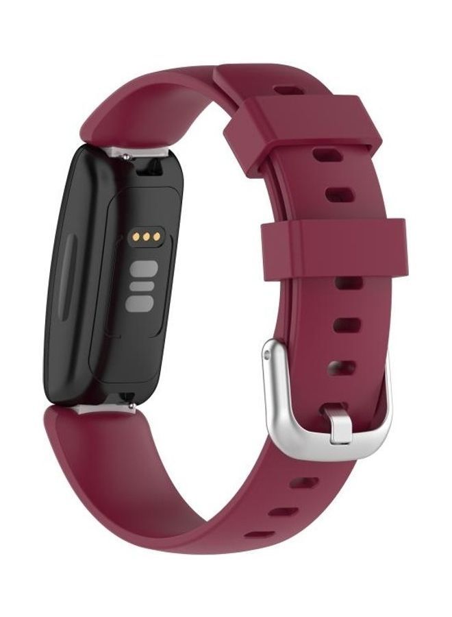 NIBEMINENT TPE Replacement Strap For Fitbit Inspire 2 Wine Red - Image 5