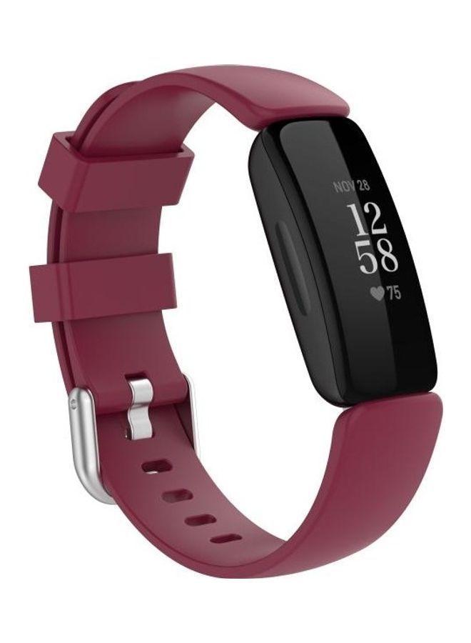 NIBEMINENT TPE Replacement Strap For Fitbit Inspire 2 Wine Red - Image 4