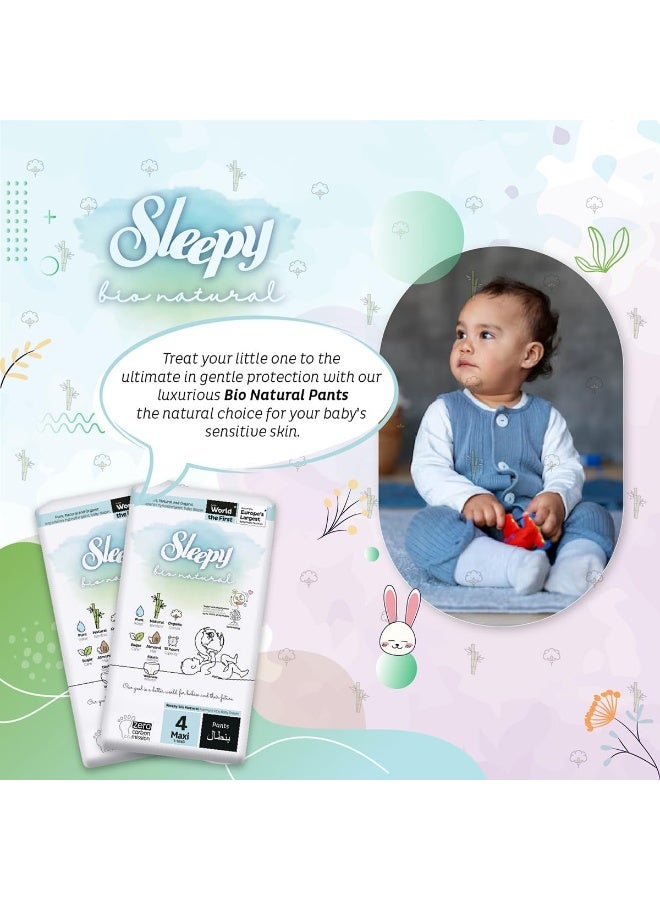 Sleepy Pack Of 144 Baby Bio Natural Pants Size 4, 3 X 48 Pieces, Organic, Comfort, Superior Absorbency, Eco-Friendly, Hypoallergenic - Image 2