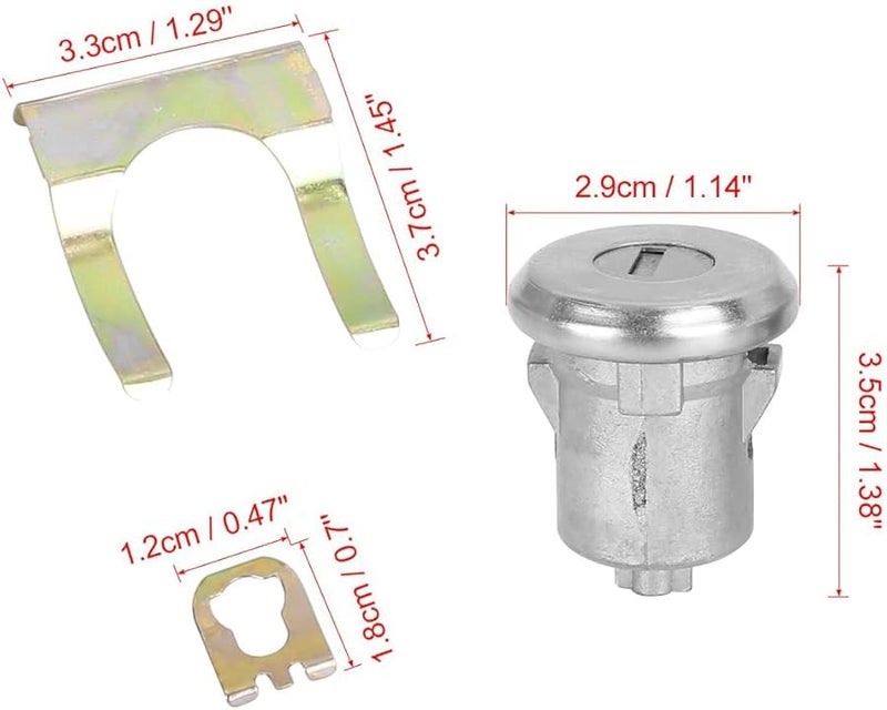 مجموعة أسطوانات قفل باب بويك شيفي بونتياك أولدزموبيل مع مفتاحين - Image 3
