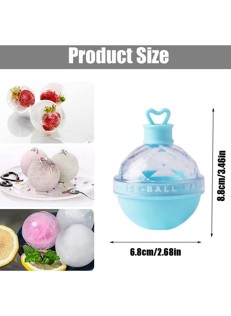 CMGTYYD - 4 Colours Ice Ball Maker, Large Silicone Round Ice Cube Moulds, Easy Release Ice Ball Tray for Juice, Coffee, Drinks and Water - Image 1