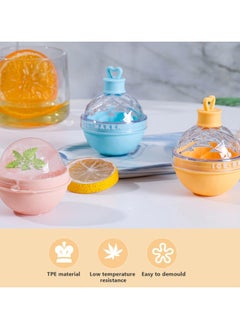 CMGTYYD 4 Colours Ice Ball Maker, Large Silicone Round Ice Cube Moulds, Easy Release Ice Ball Tray for Juice, Coffee, Drinks and Water  - Image 3