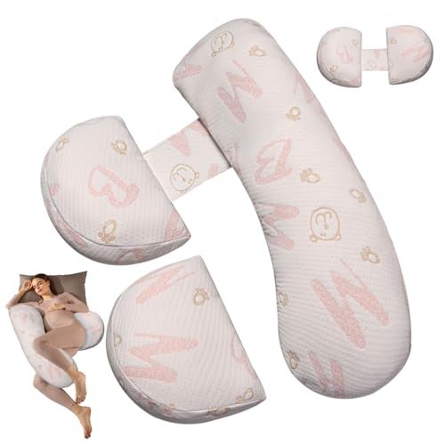 Anfrandce Pregnancy Pillow, Maternity Pillow for Pregnant Women, Full Body Pillow for Pregnant Women Sleeping, Support for Back, Belly, Legs, HIPS - Image 1
