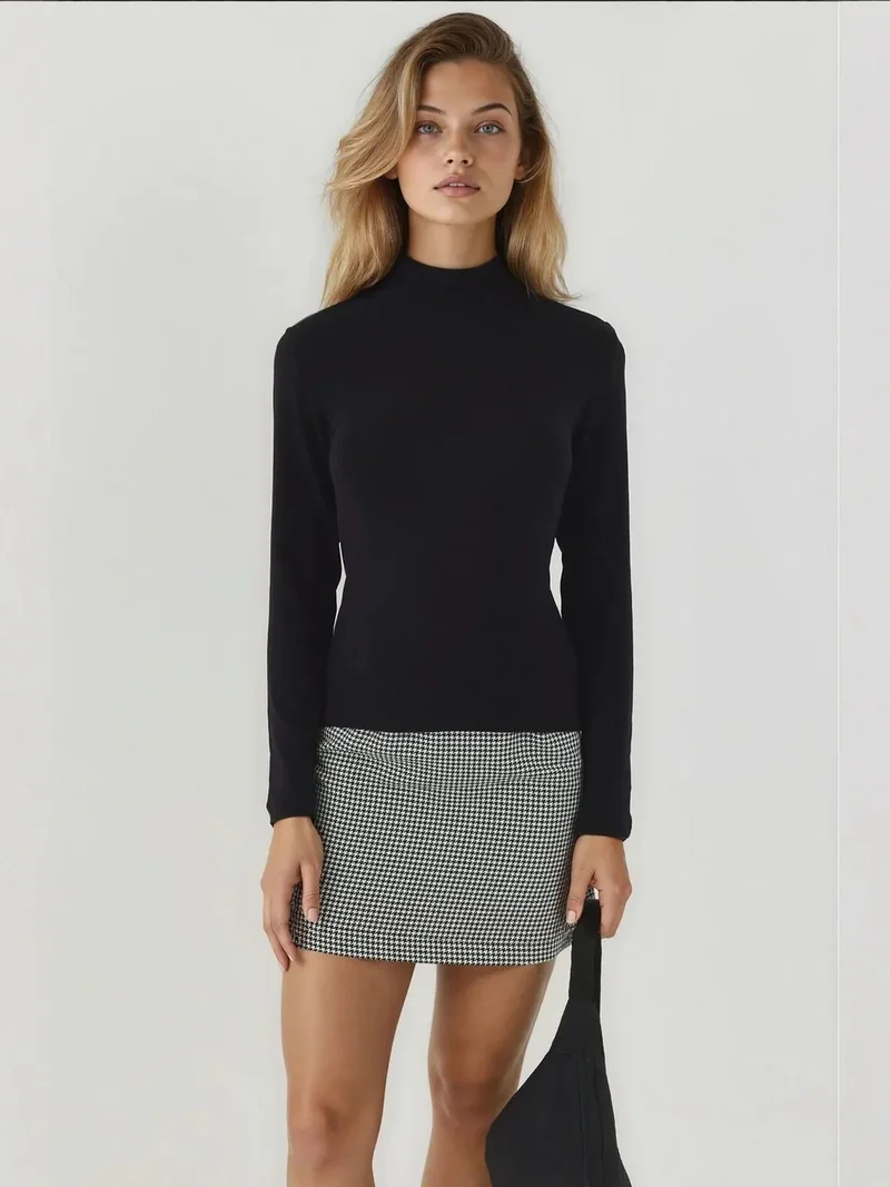 HICCUP Ultra Soft Touch Slim Fit Turtleneck Knitted Top