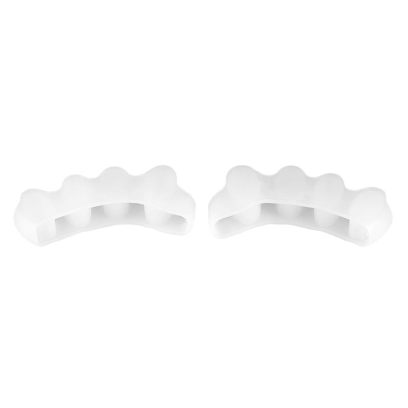 1 Pair Silicone Bunion Hallux Valgus Protector Finger Toe Separator Divider Spreader 4 Holes Thumb Valgus Guard Feet Care Tool - Image 3
