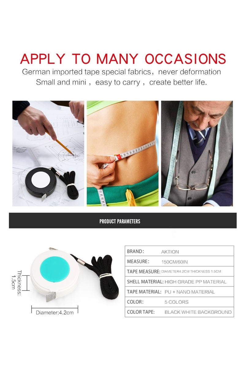 Plan A Double Sided Tape Measure 150cm/60 Inch Length Clear Printing Centimeter and Inch Small and Light for Body Measurement Sewing Home Use - Image 4