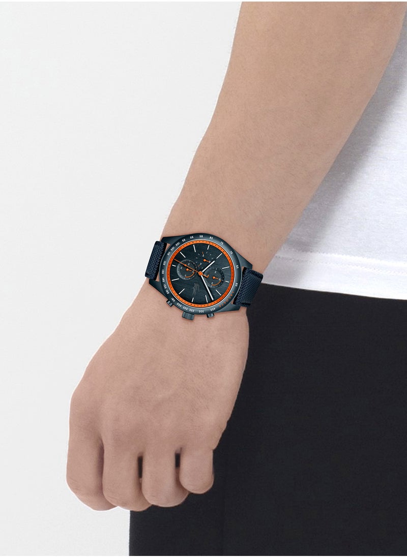 LACOSTE ساعة يد كرونوغراف جلدية دائرية الشكل للرجال 2011297 - 44 ملم  - Image 3
