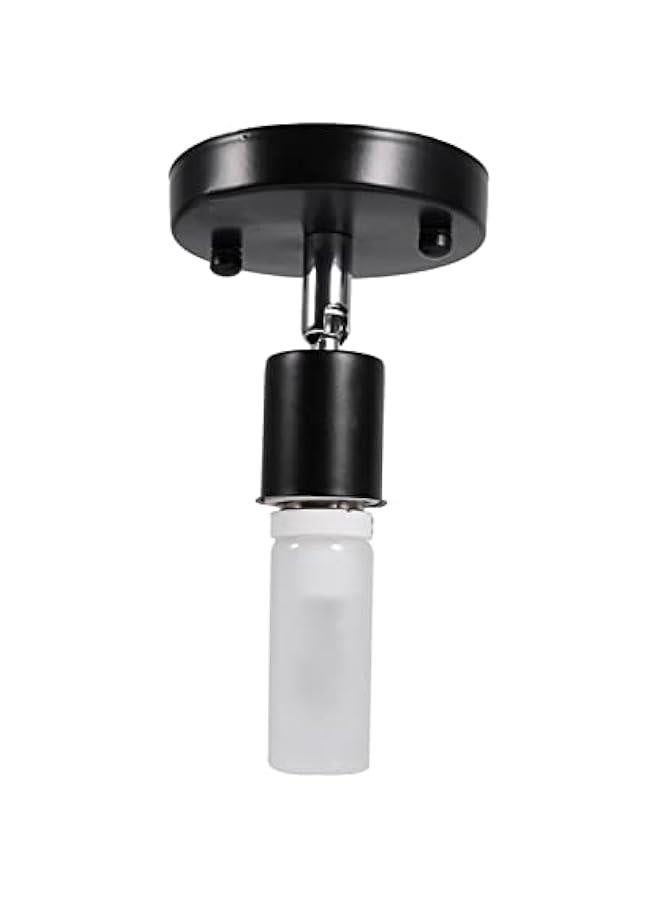 E27 180 Degree Modern Adjust Ceiling Lamp Wall Mounted Light Bulb Holder Socket, Vintage Industrial Ceiling/Wall Light Base Holder for Garage Basement Storage Room(Black)  - Image 4