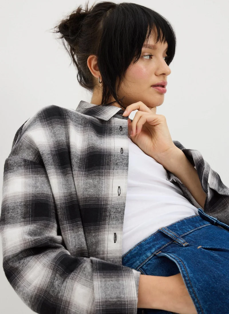 Matalan Monochrome Check Shirt