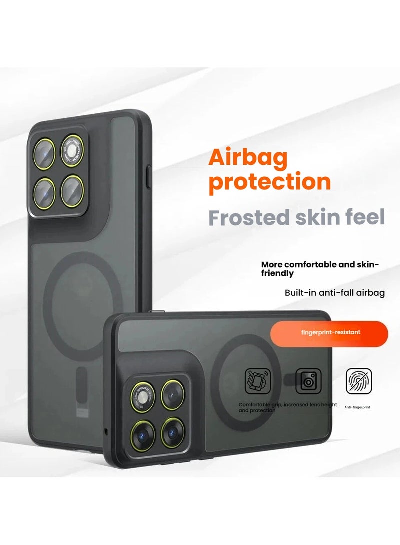 عام **غطاء Motorola moto Edge 70 / 70 Air المغناطيسي - [متوافق مع الشحن اللاسلكي] حافظة سوداء شبه شفافة عاتمة، مضادة للاصفرار مع حماية إيرباج، غطاء من مزيج PC + TPU ممتص للصدمات** - Image 4