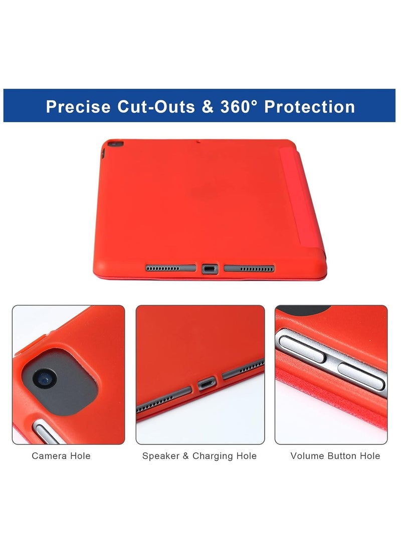 TIGER iPad 10.2 Inch Case – For iPad 9th Generation 2021, iPad 8th Generation 2020, iPad 7th Generation 2019 – 5-in-1 Viewing Angles, Auto Wake/Sleep, Soft Back Cover, Red – Lightweight, Durable, Stylish Protection - Image 5