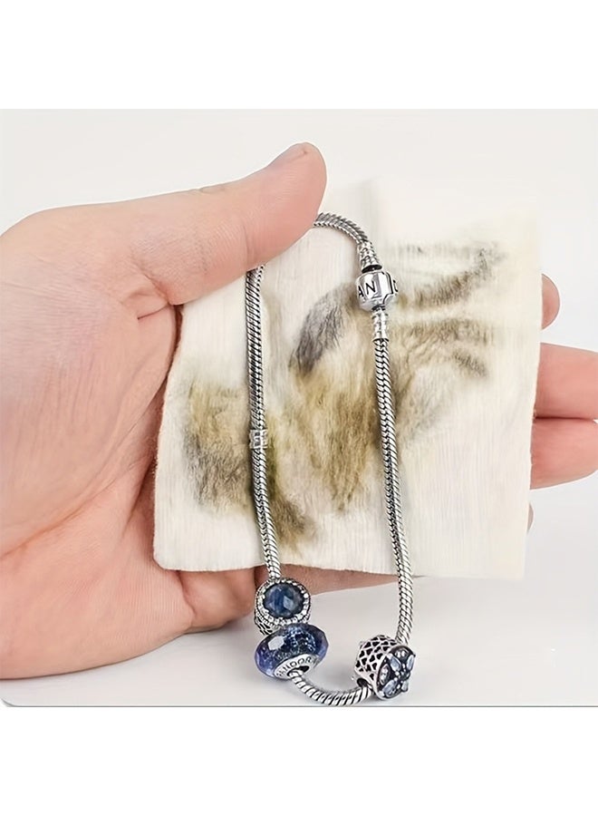 50pcs Polishing Cloth for Jewelry Care, Necklace Cleaning Cloth, Ring and Bracelet Silverware Wiping Cloth, Cleaning, Anti-Oxidation Polishing Rag - Image 5