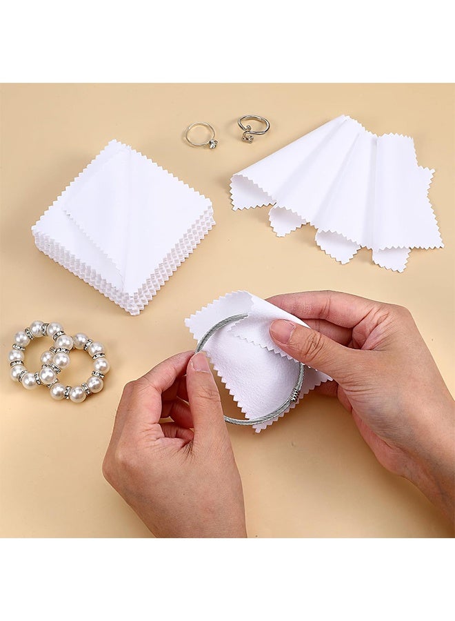 50pcs Polishing Cloth for Jewelry Care, Necklace Cleaning Cloth, Ring and Bracelet Silverware Wiping Cloth, Cleaning, Anti-Oxidation Polishing Rag - Image 4