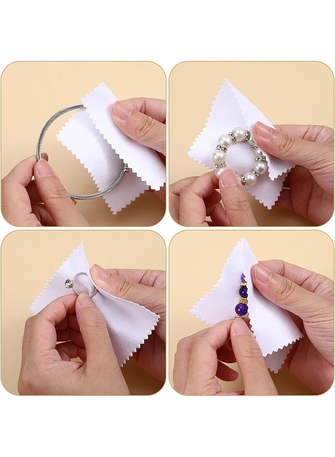 50pcs Polishing Cloth for Jewelry Care, Necklace Cleaning Cloth, Ring and Bracelet Silverware Wiping Cloth, Cleaning, Anti-Oxidation Polishing Rag - Image 3