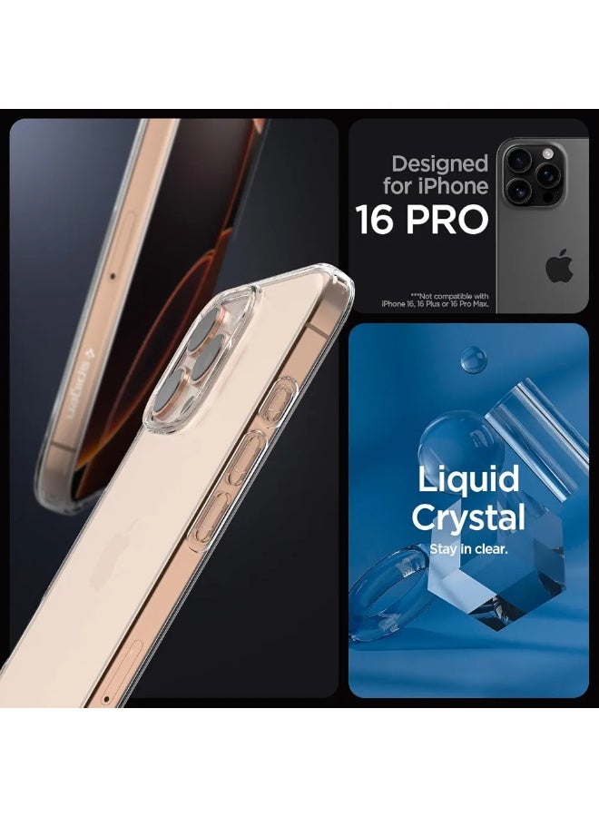 SPIGEN SGP For iPhone 16 Pro Case Cover, Camera Control Capture Button, Compatible with MagSafe, Shockproof Military-Grade Protection, Phone Case for iPhone 16 Pro, Classic Hybrid Case (HaloLock), Clear Transparent | Compatible with MagSafe - Image 2