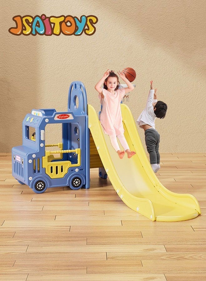 JSAITOYS Indoor Play Plastic Slide for Children Backyard Toy Playhouse with Sliding Toy - Image 1