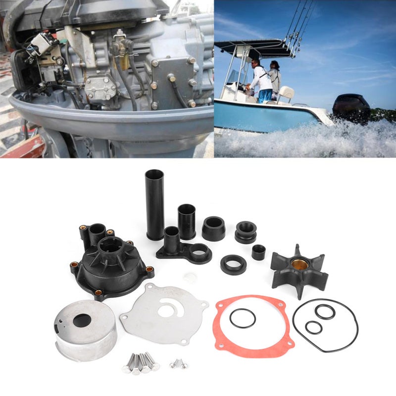 Water Pump Impeller Repair Kit 12000 Johnson Evinrude 75-250 HP Outboard Replacement - Hardened Nylon Neoprene Impeller Key Gasket for Ocean Chemical Corrosion Resistance - Image 5