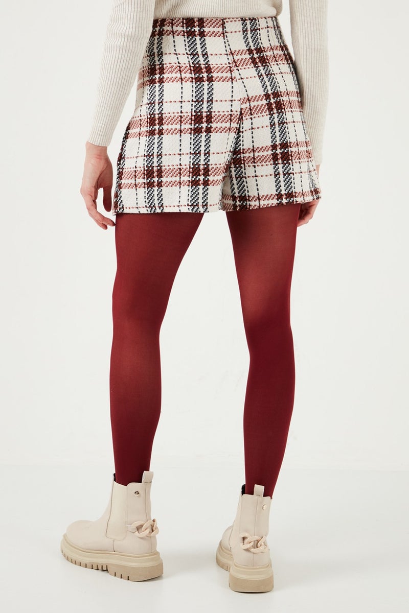 Lela Regular Fit Winter Tweed Mini Short Skirt Women's Short Skirt 611ET0020  - Image 5