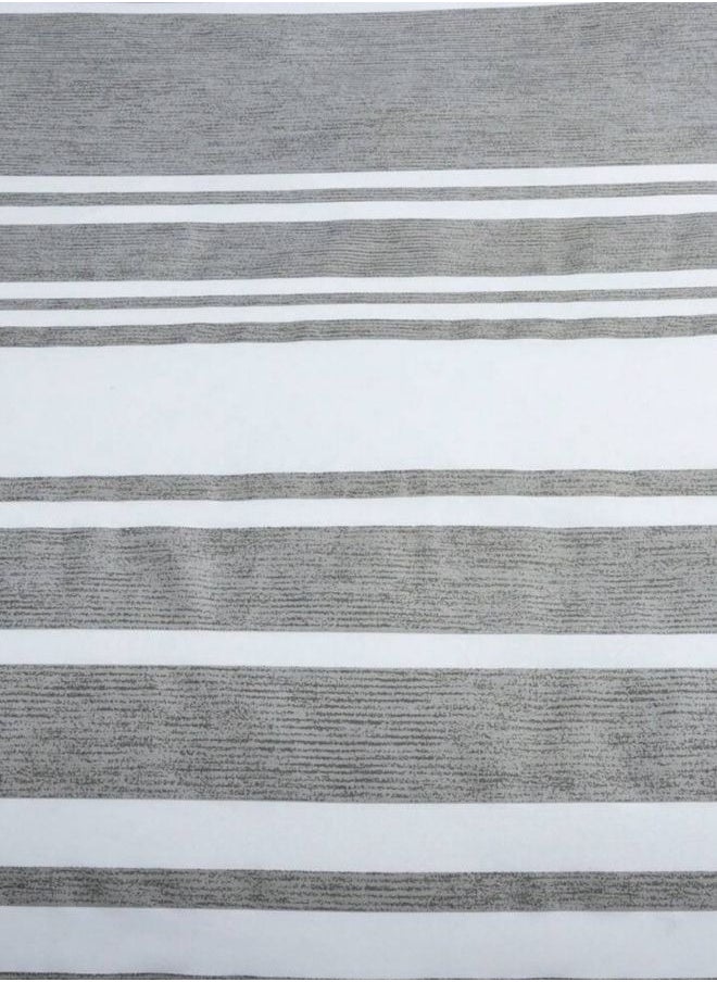 LUNA Home King Size 6 Pieces Gray Stripe Design Bedding Set  - Image 3