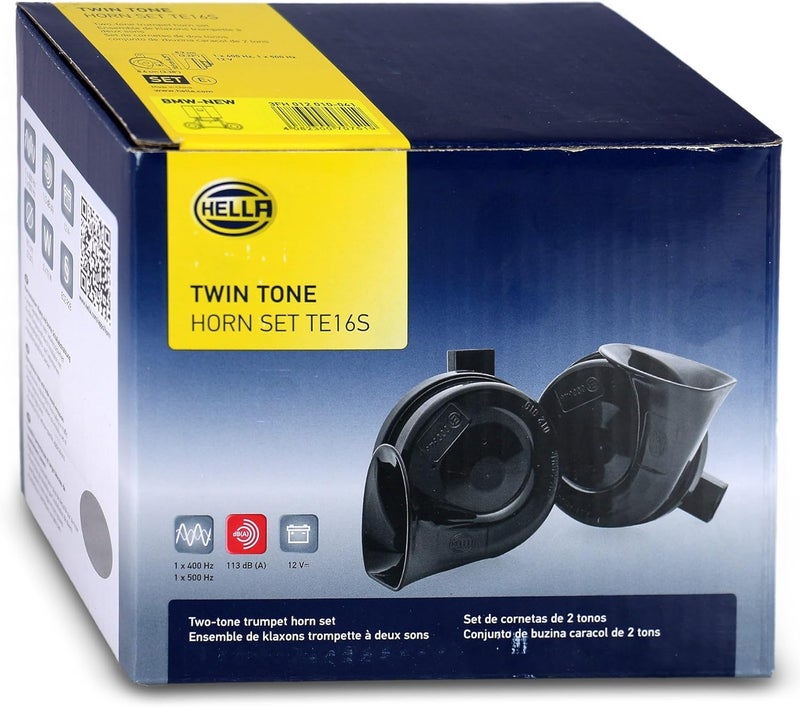 HELLA 3FH 012 010-041 Trumpet Horn - TE16S - 12V - 110dB(A) - Frequency Range: 400/500Hz - Electric - Housing Colour: Black - Plug: BMW - Kit Multi item matching - Image 3
