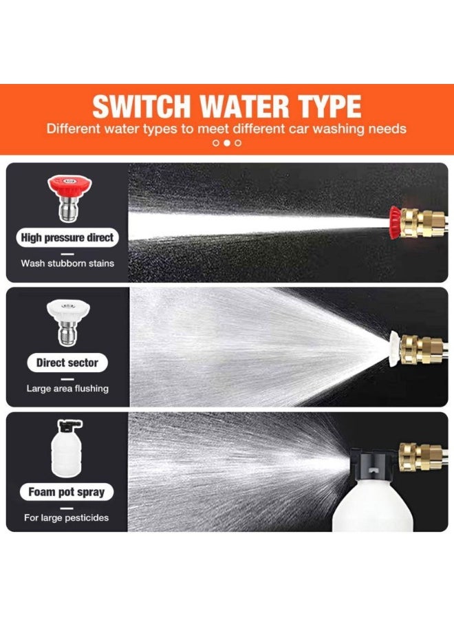 General 48V Cordless High-Pressure Rechargeable Car Washer – 40 Bar, 5m Hose, Adjustable Nozzles & Foam Attachment  - Image 5