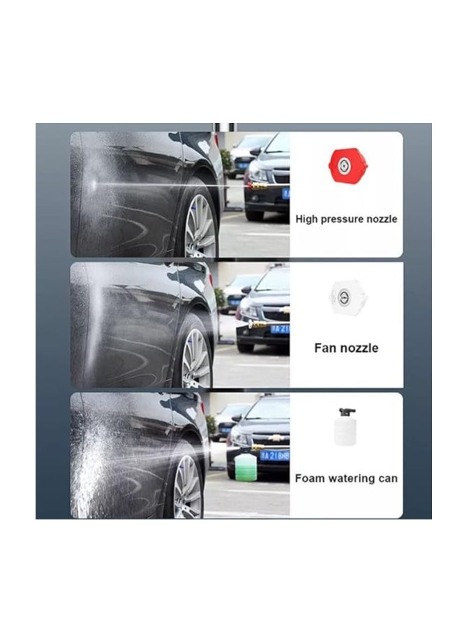 48V Cordless High-Pressure Rechargeable Car Washer – 40 Bar, 5m Hose, Adjustable Nozzles & Foam Attachment
