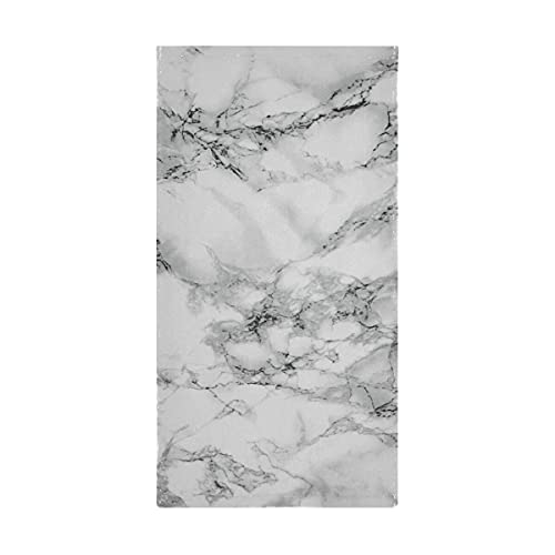 Giwawa 2pc Marble Hand Towels Absorbent Grey Granite Marbling Fingertip Towel for Bathroom Kitchen Hotel Spa Decor - Image 3