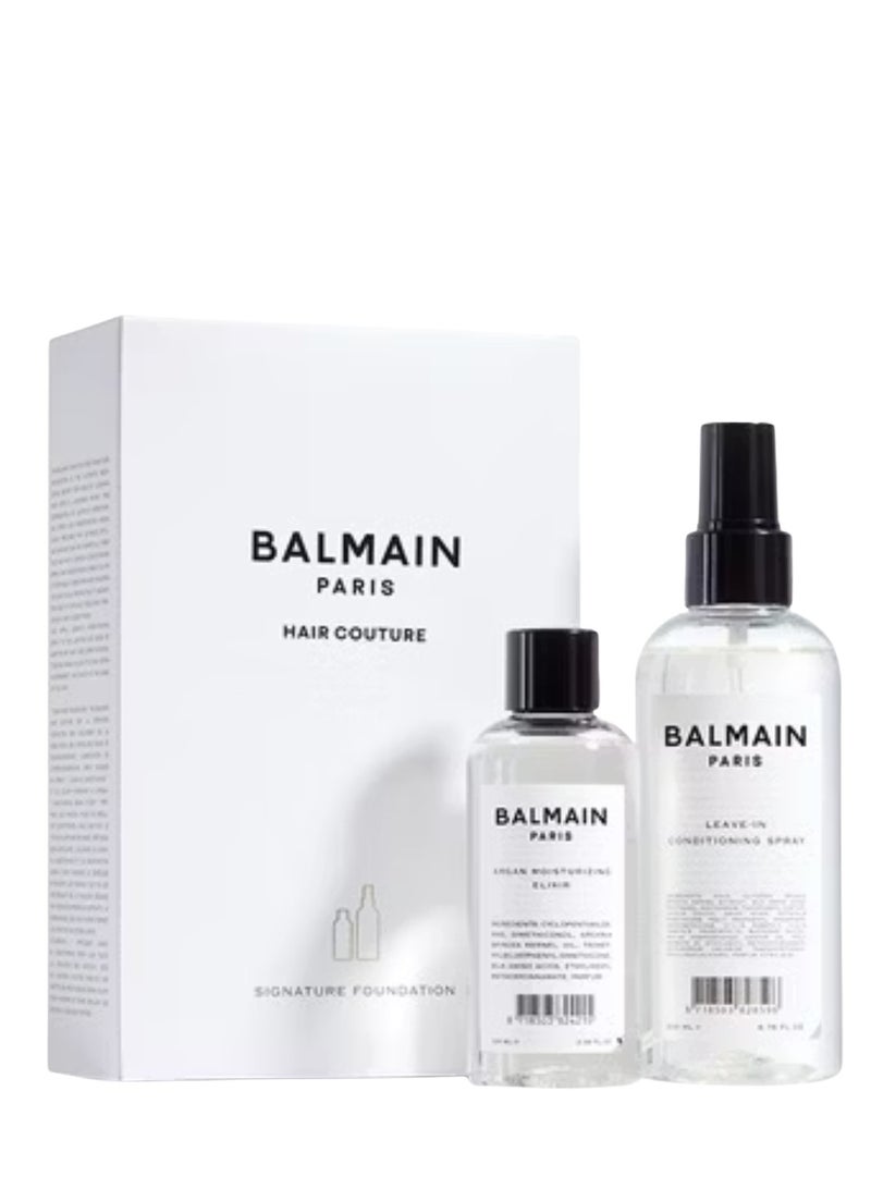 Balmain Moisturizing Argan Elixir Hair Oil 100mL , Leave-In Conditioner 200mL - Image 1