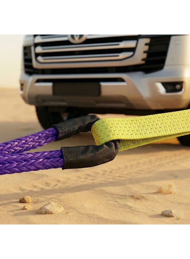 Manful 25T - 56cm Heavy Duty Synthetic Winch Rope – Off-Road Recovery Tow Rope with Reinforced Loops, High Strength Braided Cable for SUV, Truck, ATV, UTV - Image 2